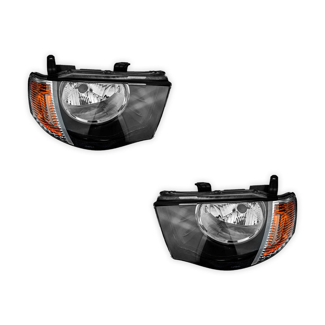 Mitsubishi Triton ML (2006 - 2009) Round Reflector OEM Style Headlights LH + RH