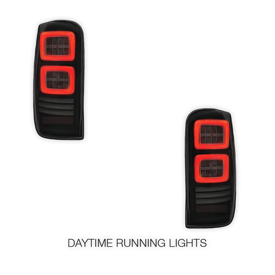 Mitsubishi Triton MR (2019 - 2022) Sequential Smoked Block Style Full LED Tail Lights LH + RH