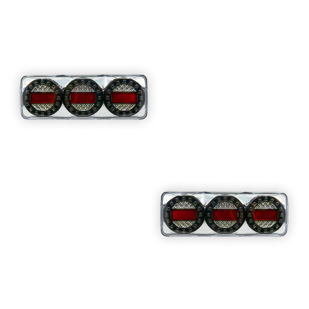 Universal 3-LED Combination Tail Lights  for Utes / Trucks / Trailers LH + RH