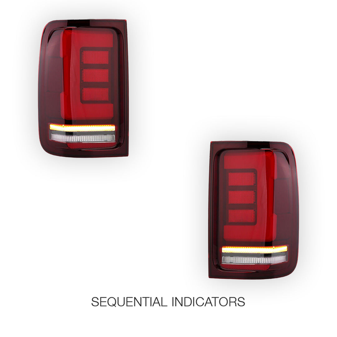 Volkswagen Amarok 2H (2008 - 2020) Sequential Red Tail Lights LH + RH