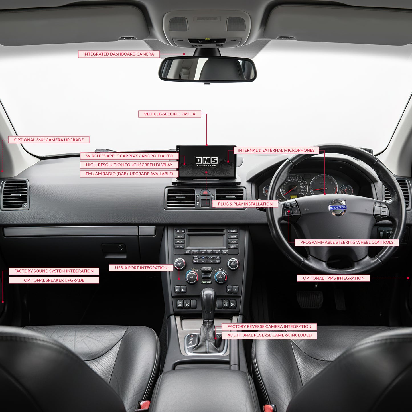 Volvo XC90 C (2002 - 2014) 9" Wireless Android 16 Head Unit for Apple CarPlay / Android Auto
